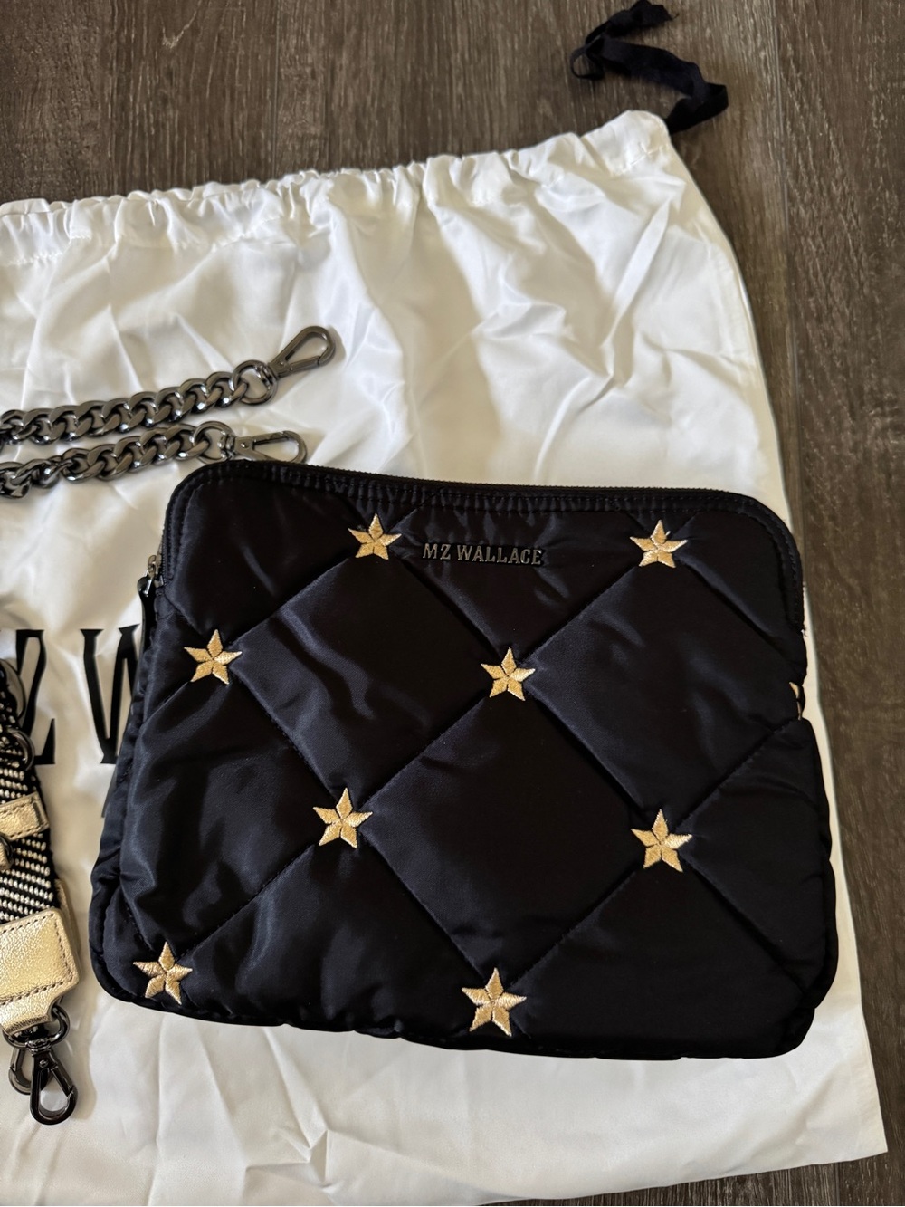 MZ Wallace Embroidered Stars Bowery Crossbody Bag - Picture 2 of 8